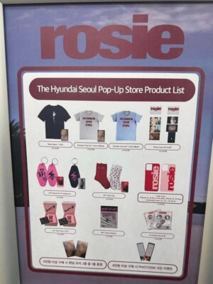 BLACKPINK ROSÉ 1ST STUDIO ALBUM ROSIE POB MERCH MD POPUP OFFICIAL