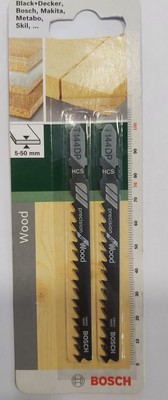 2 x Bosch  DIY Stichsägeblatt T144DP HCS 2609256726 Holz Sägeblatt Wood 