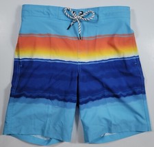 Sonoma Board Short Mens Small Colorful Waves Drawstring StretchSwim Trunks