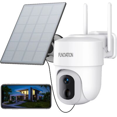 2k/3mp Solar Security Camera Wireless Outdoor 15000mah Battery Powered 360 Ptz 2