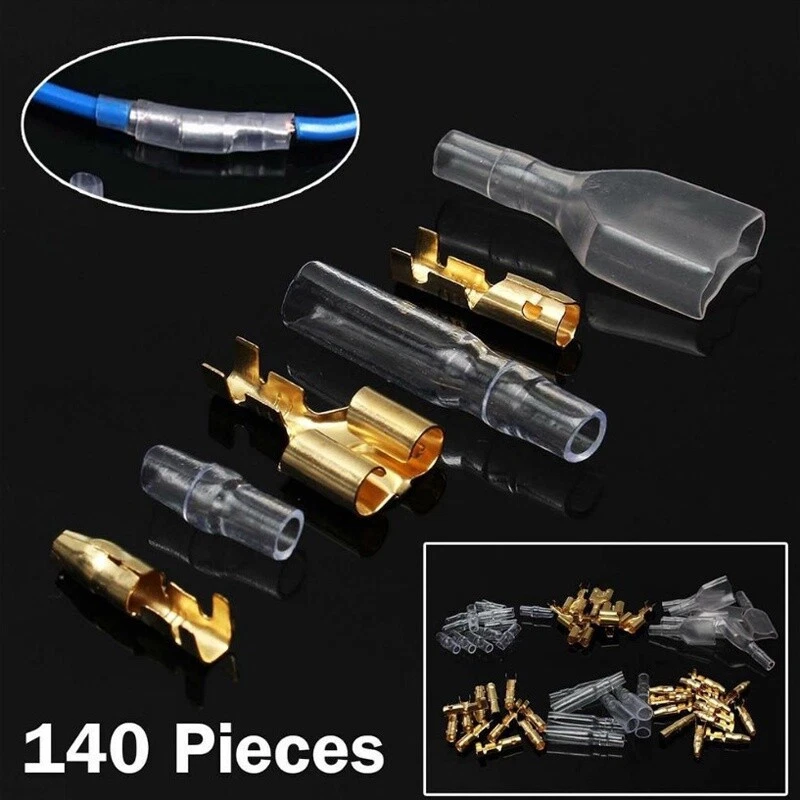 1260/140PCS Bala Crimpado Terminal Coche Cable Eléctrico Conector Terminal 1in2out Foto 3 de 4