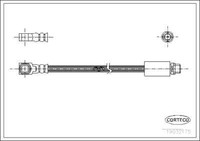 Corteco 19032175 Bremsschlauch Hinten Rechts 327 Mm FüR Ford