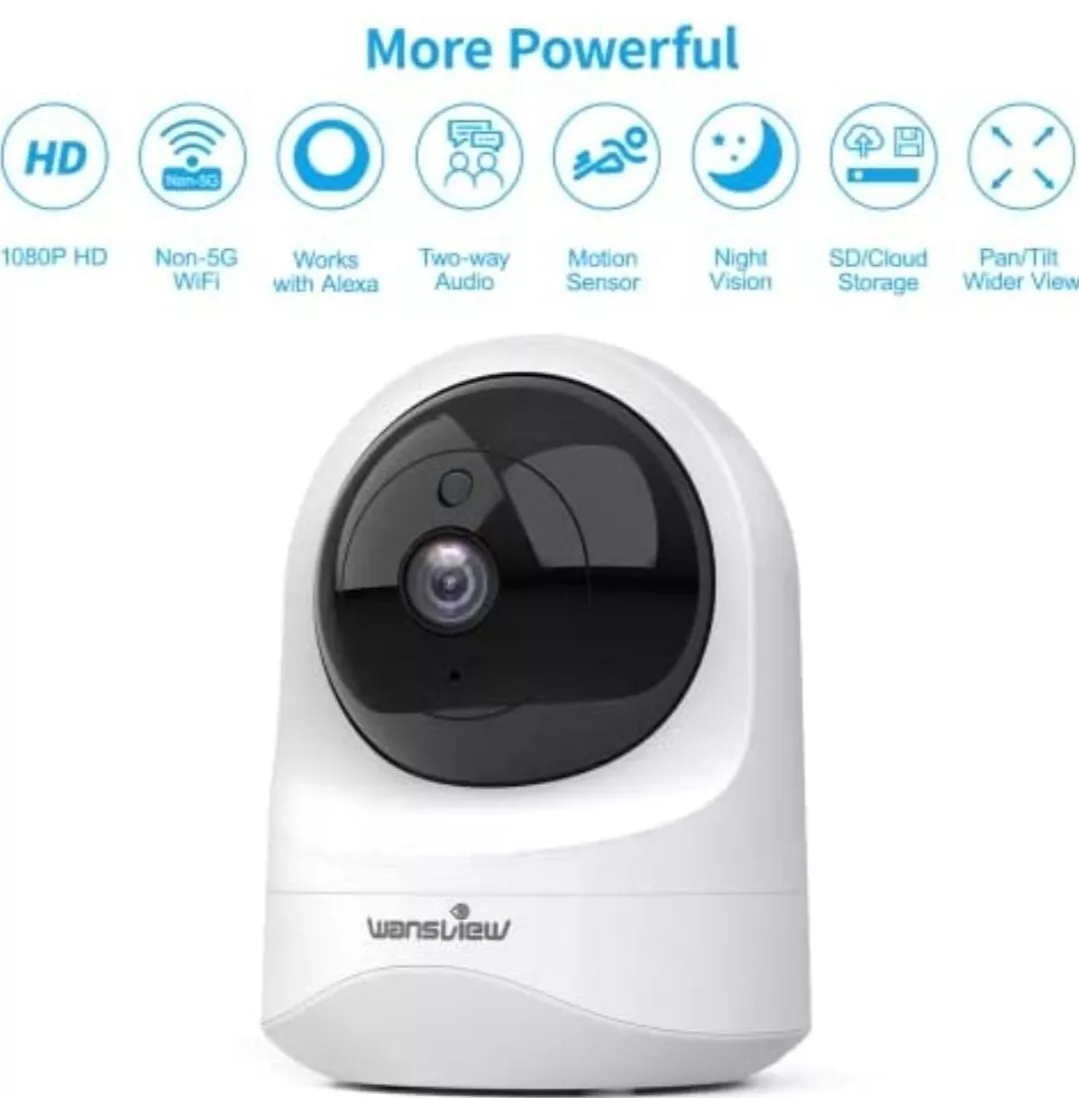 Wansview Q5 White Indoor 1080P HD Security Wireless Cloud IP Camera Used