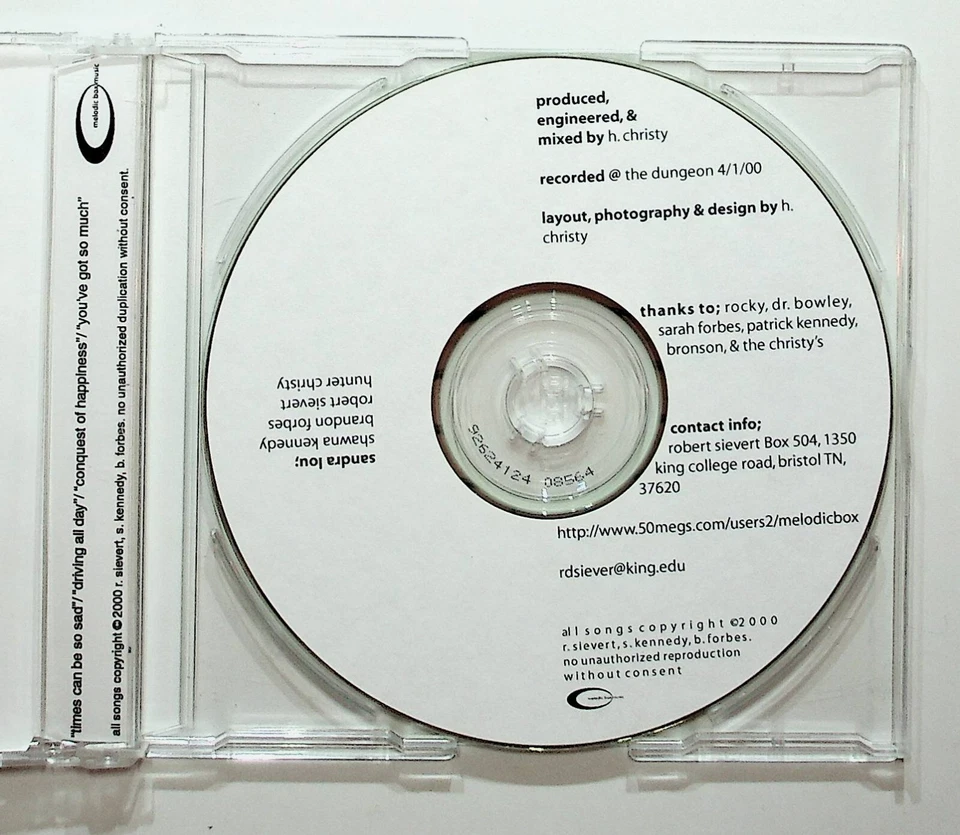 2000 Sandra Lou Robert Sievert Bristol TN CD - Image 2 of 2