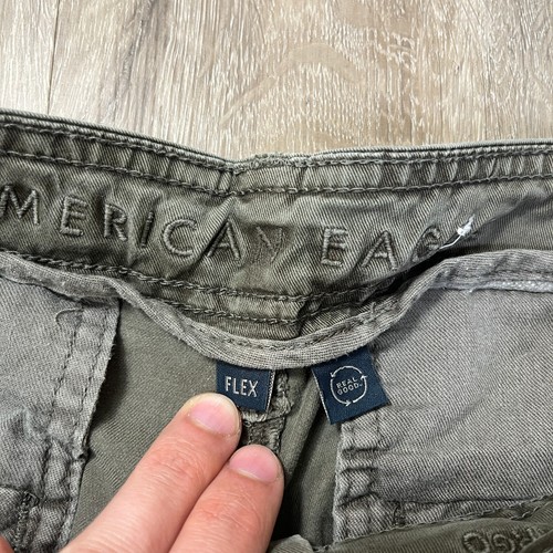 American Eagle Herren Slim Lived in Cargo Hose 31x30 (31x28) grün oliv - Bild 2 von 8