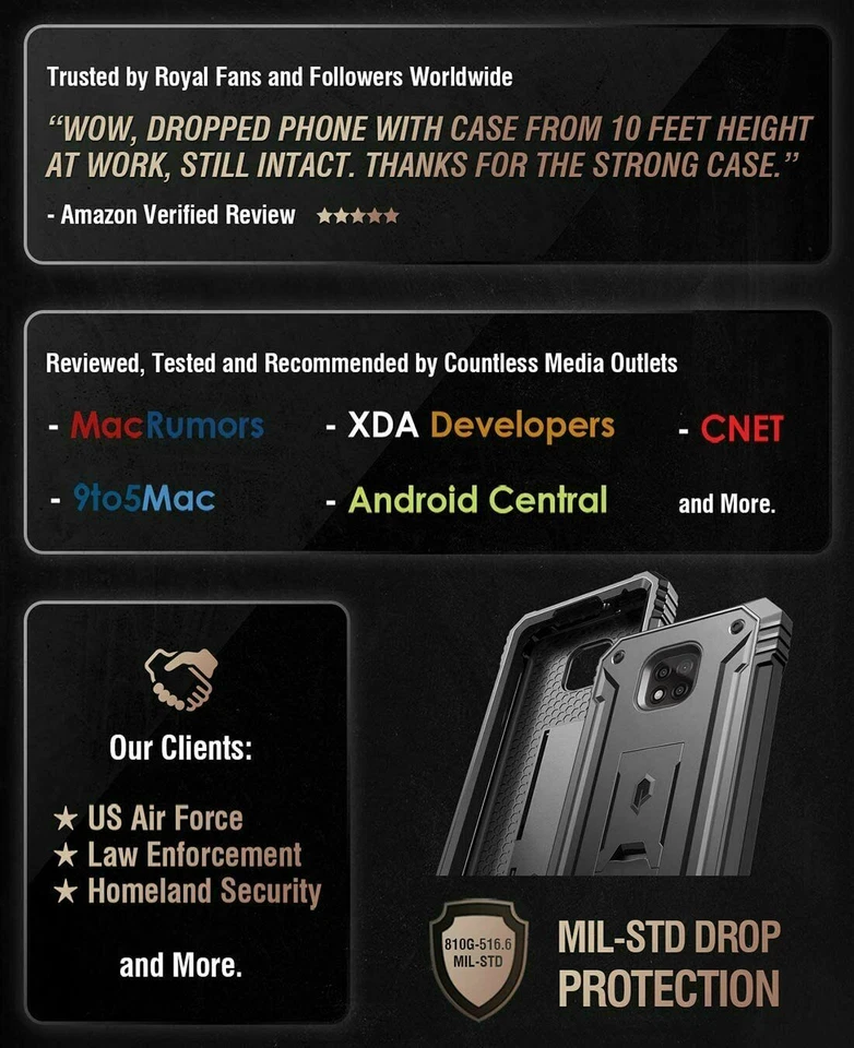 Funda Para Motorola Moto G Power (2021/2020) Antigolpes Doble Capa Teléfono Cubierta Foto 4 de 4