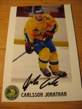 Jonathan Carlsson - Sweden  -  SIGNED PHOTO  - de