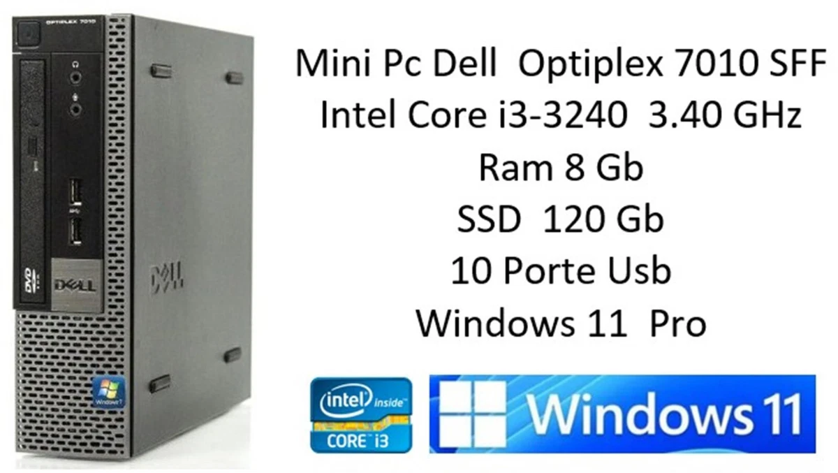 PC Desktop Dell OptiPlex 7010 Ricondizionato - I7-3770, SSD 512GB, Windows XP - Foto 4