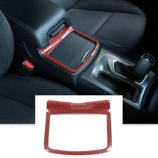 Central Cup Holder Frame Trim Decor Cover For Dodge Charger 11 Red Carbon Fiber Central Cup Holder Frame Trim Decor Cover For Dodge Charger 11 Red Carbon Fiber