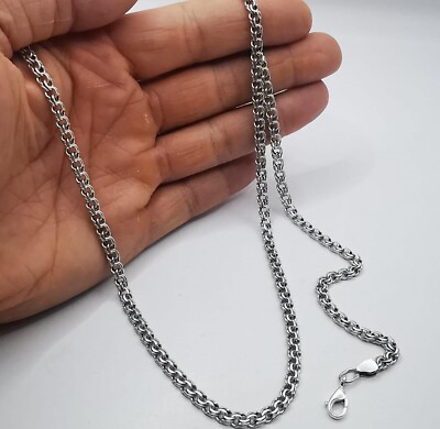 Vintage Sterling Silver 925 Signed Chain Necklace, 20.67g