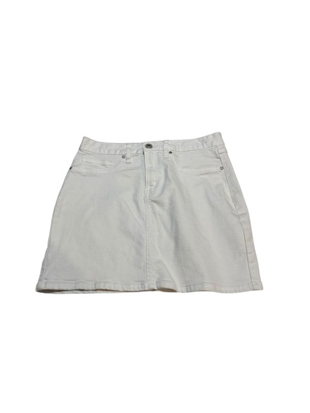 Jeanswest Womens Size 8 White Jean Skirt Good Condition