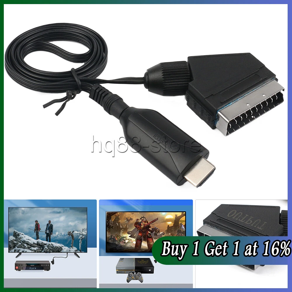 Convertidor Scart a HDMI, convertidor de audio de vídeo Scart a