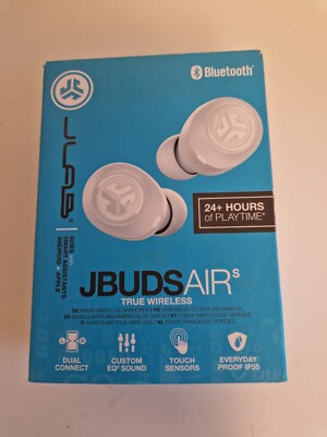 JLab JBuds Air True Wireless Bluetooth Earbuds Kopfhörer Headset weiß - wie neu