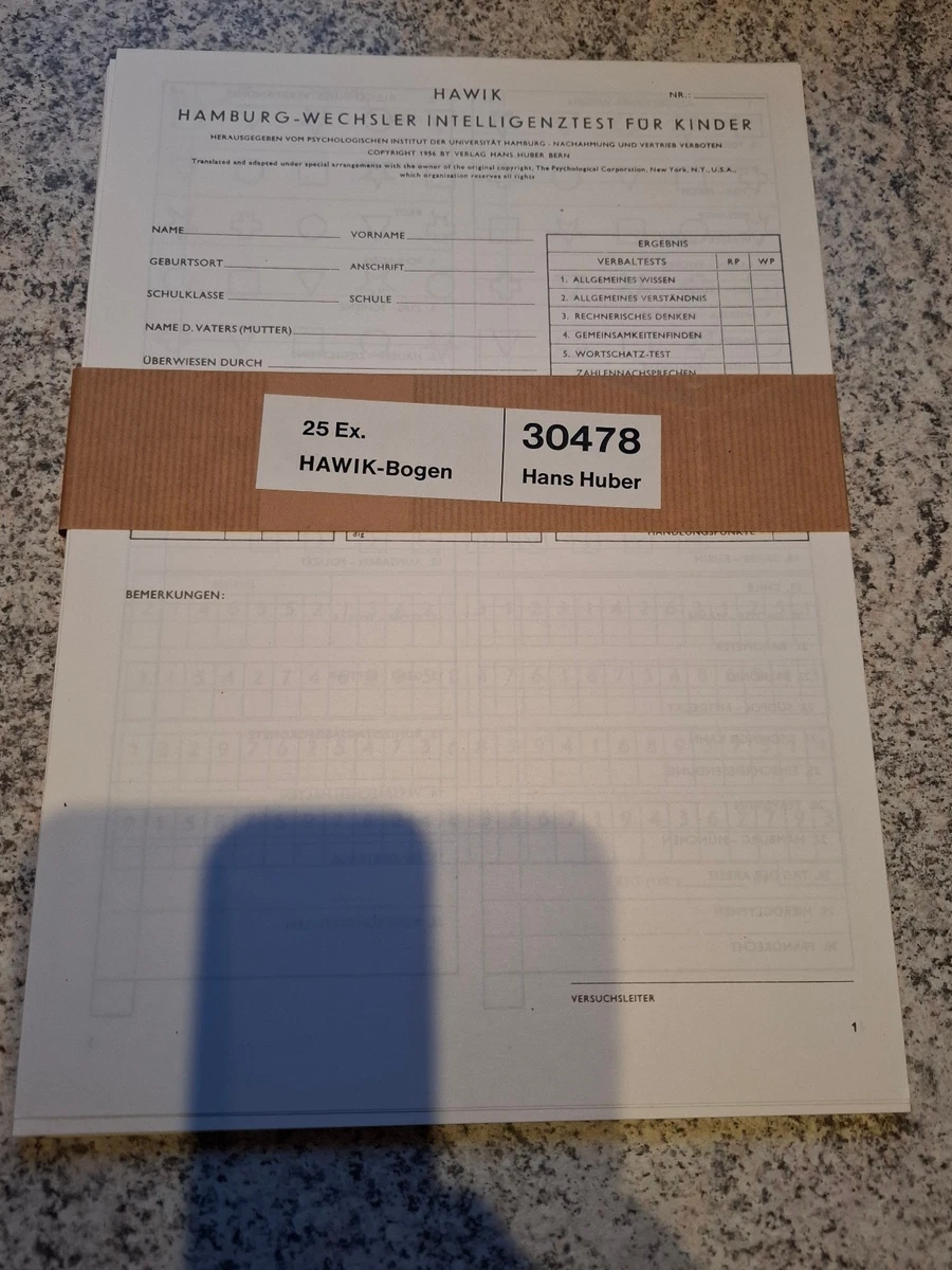HAWIK Hamburg-Wechsler-Intelligenztest für Kinder: Testset + HAWIK Handbuch