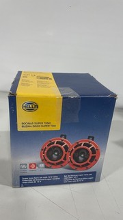 HELLA 003399801 Supertone Universal 12V High Tone/Low Tone Twin Horn Kit (Red)