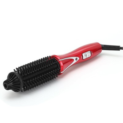 Iron Brush Foldable 1Inch Ceramic Tourmaline Ionic Hair Curler Hot Brush Profess