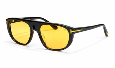 Tom Ford TF1002-ECO 52B Oversized Shield Sunglasses TOM FORD TF 1002 Edward-02 Sunglasses 52B Havana/Gray  main image 2