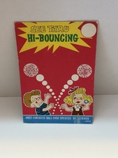 VINTAGE 1970s SEE THROUGH HI-BOUNCING BALL Vending Machine Display Card Japan