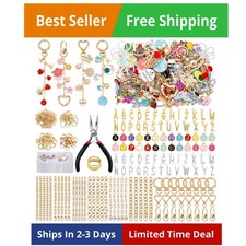 544Pcs Charms Lip Gloss Keychain Making Kit, Bag Charm Kits with Key Chain Ho...