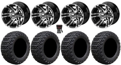LSI Epic 10'' Golf Wheels Machined 20'' X-Trail Tires E-Z-GO & Club Car