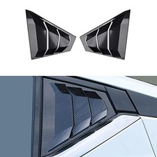 MICROCK Rear Side Window Louvers Racing Style Triangular Window Glass Blinds ...
