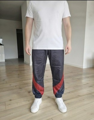 adidas 3-Stripes Nylon Trackpants Trainingshose Herren Blau/Rot/Weiß (M)