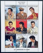 MALI ELVIS PRESLEY STAMPS SHEET 1997 MNH 20TH ANNIVERSARY OF DEATH ENTERTAINER