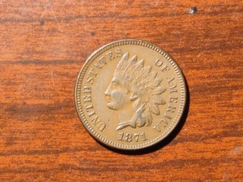 1871 Indian Head Cent XF/AU