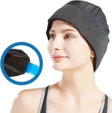 Migraine Ice Pack Hat Gel Cap for Headache Relief Hot/Cold Therapy