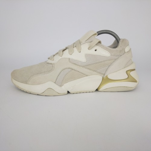 Puma Nova Trainers UK7 EU40.5 Cream Women's Sneakers Suede Low Sports Causal - Picture 4 of 11