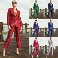 Silk Satin Women Suits Evening Party Prom Formal Wedding Wear Ladies Outfits