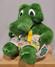 1987 Vintage Burdines Florida Department Store Sunburn Sam Alligator Plush w Tag