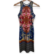 Dream Daily Rose Print Bodycon Dress Women's Small Going Out Date Night