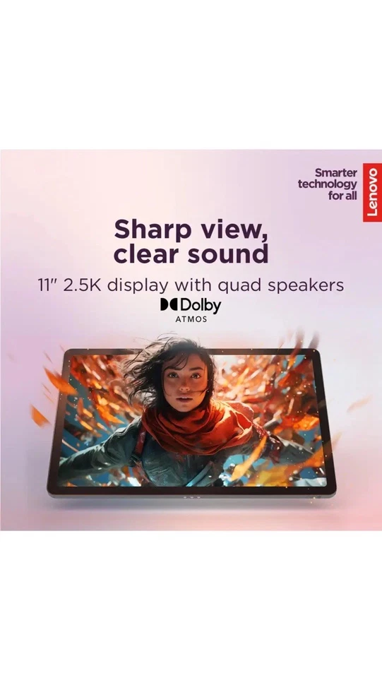 Lenovo - Idea Tab - 11" 2.5K Tablet - 4GB RAM - 128GB UFS - Luna Grey - Image 4 of 4