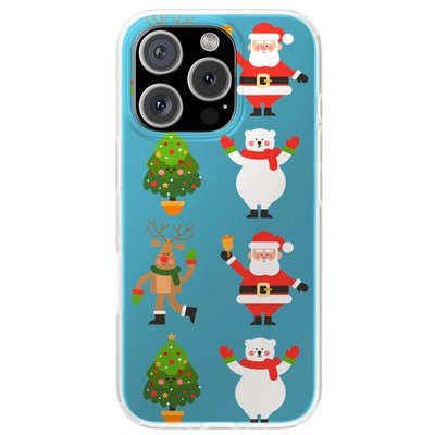 Designer Case For Apple iPhone (16,15,14,13,12,11,X,8,7),Cute Christmas Print