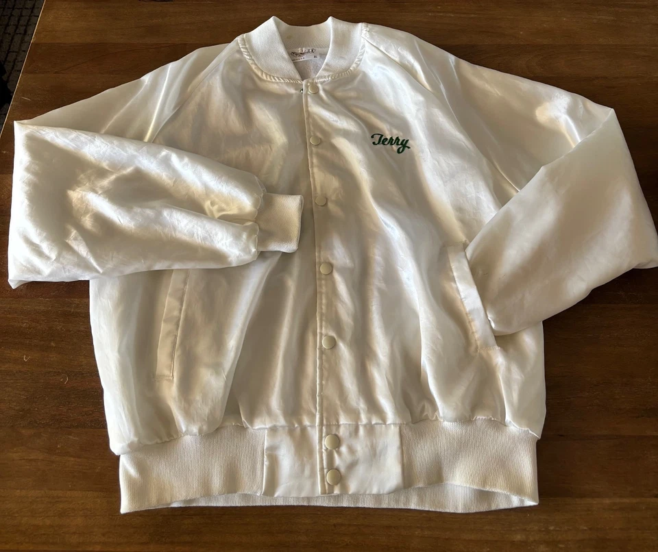 Винтажный Auburn Sportswear XL белый атласный Snap куртка 4-H овец свиней San Deguito - Изображение 2 из 4