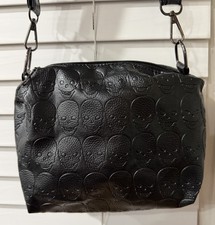 Chic Black Skull Embossed Crossbody Bag! This...