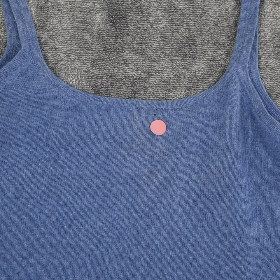 Sofia Cashmere Cami Shorts Set Womens Large Blue 100% Cashmere Lounge Old Money - Image 3 of 4