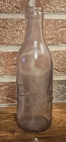 Vintage Fort Worth Texas Purple Tint Straight Sided Coca-Cola Coke Bottle