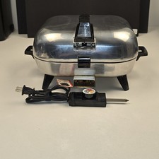 Vtg Sunbeam Electric Frying Pan Skillet Wbroiler Dome Lid. 1972 Nos Zfp-j Read