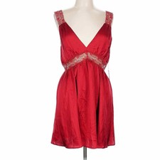Reformation Elina Silk Mini Slip Dress Sangre Size US 10 Party Night Out