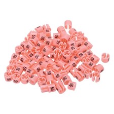 Clothes Hanger Marker Number 50 Fits 3mm Rod Garment Coding Pink 100 PCS