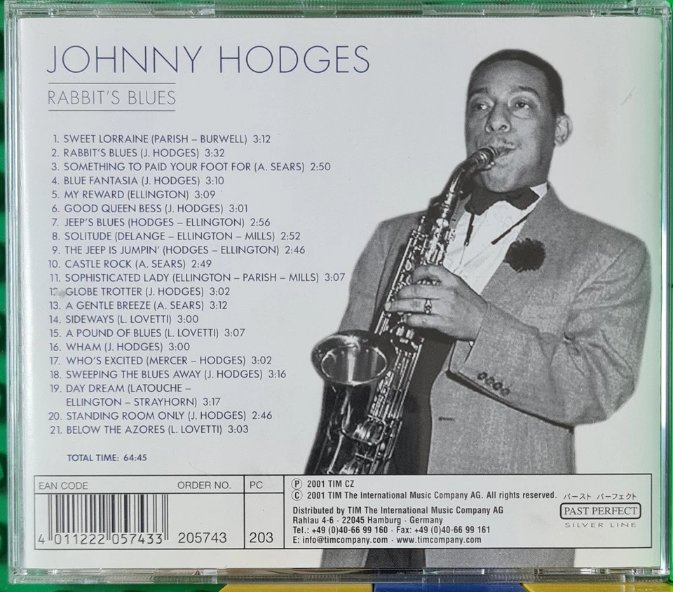 Johnny Hodges - Rabbit's Blues - Past Perfect - CD - Bild 2 von 3