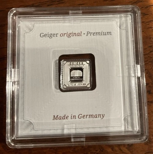 1 Gram .999 Silver AG Geiger Sealed 1g Square Original Premium