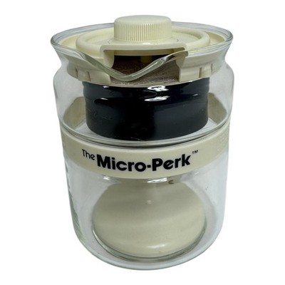 Gemco Micro Perk Coffee Percolator 2 to 4 Cup Out Of Box 1980's Off White VTG