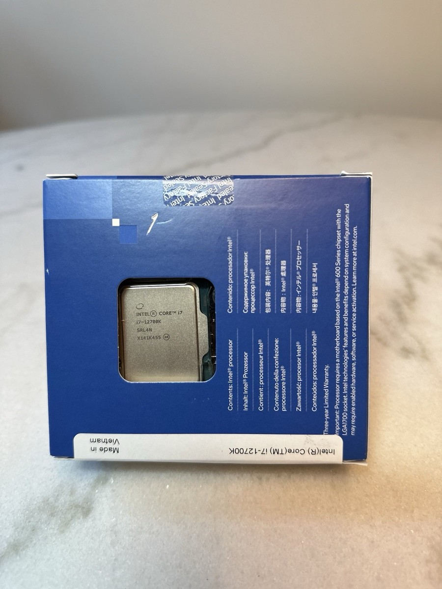 Intel Core i7-12700K CPU バルク Intel Core i7-12700K Unlocked Desktop Processor - 12 Cores