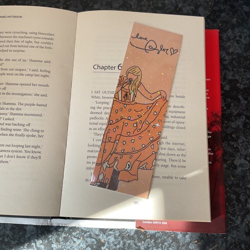 Taylor Swift Bookmark Gift Handmade Holographic Original Artwork Booklover Read - Picture 2 of 6