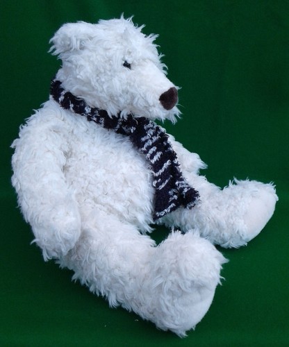13” GUND WHITE POLAR BEAR WITH SCARF. - Picture 7 of 13