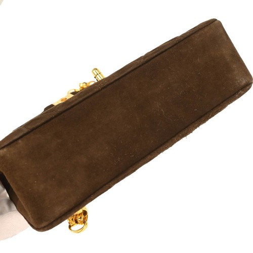 Chanel Brown Suede Single Flap Shoulder Bag 195068 - Picture 5 of 11