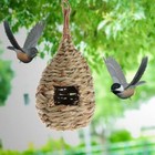 Bird Nest Natural Grass Eggs Cage Outdoor Decorative Weaved Hanging Parrot House